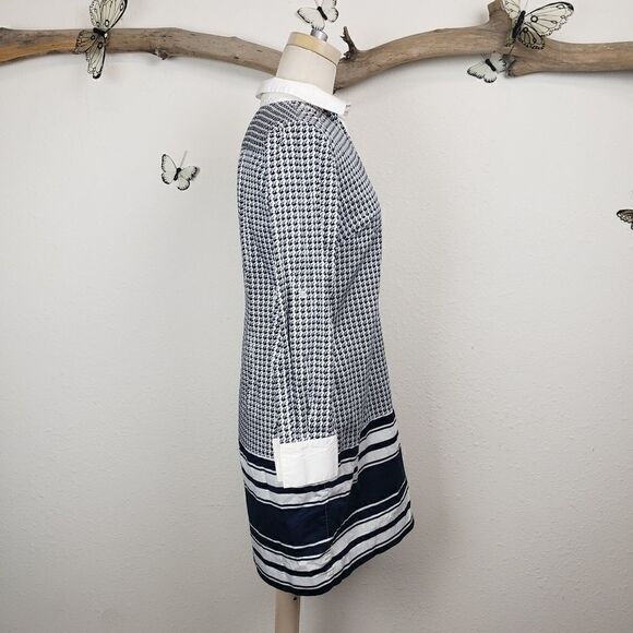 Ann Taylor blue and white shirt dress - Picture 7 of 8